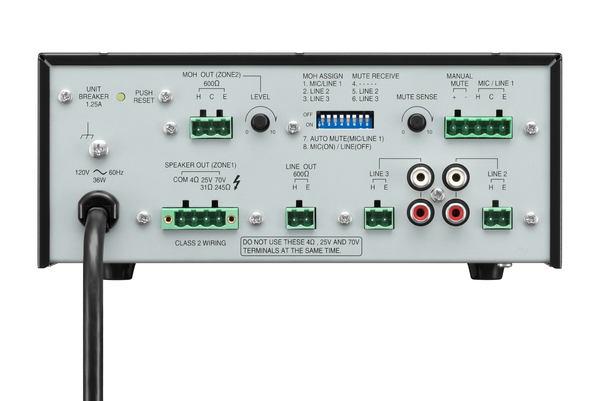 BG-220 CU 3-INPUT MIXER AMPLIFIER- 20W- MOH OUTPUT- AUTO MUTE